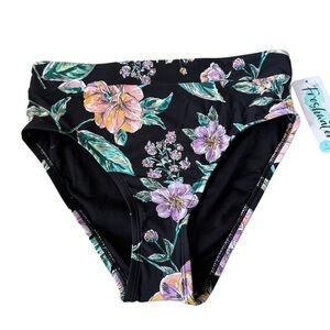 Freshwater Floral Boho High Waisted Bikini Bottoms Tropical Size Small